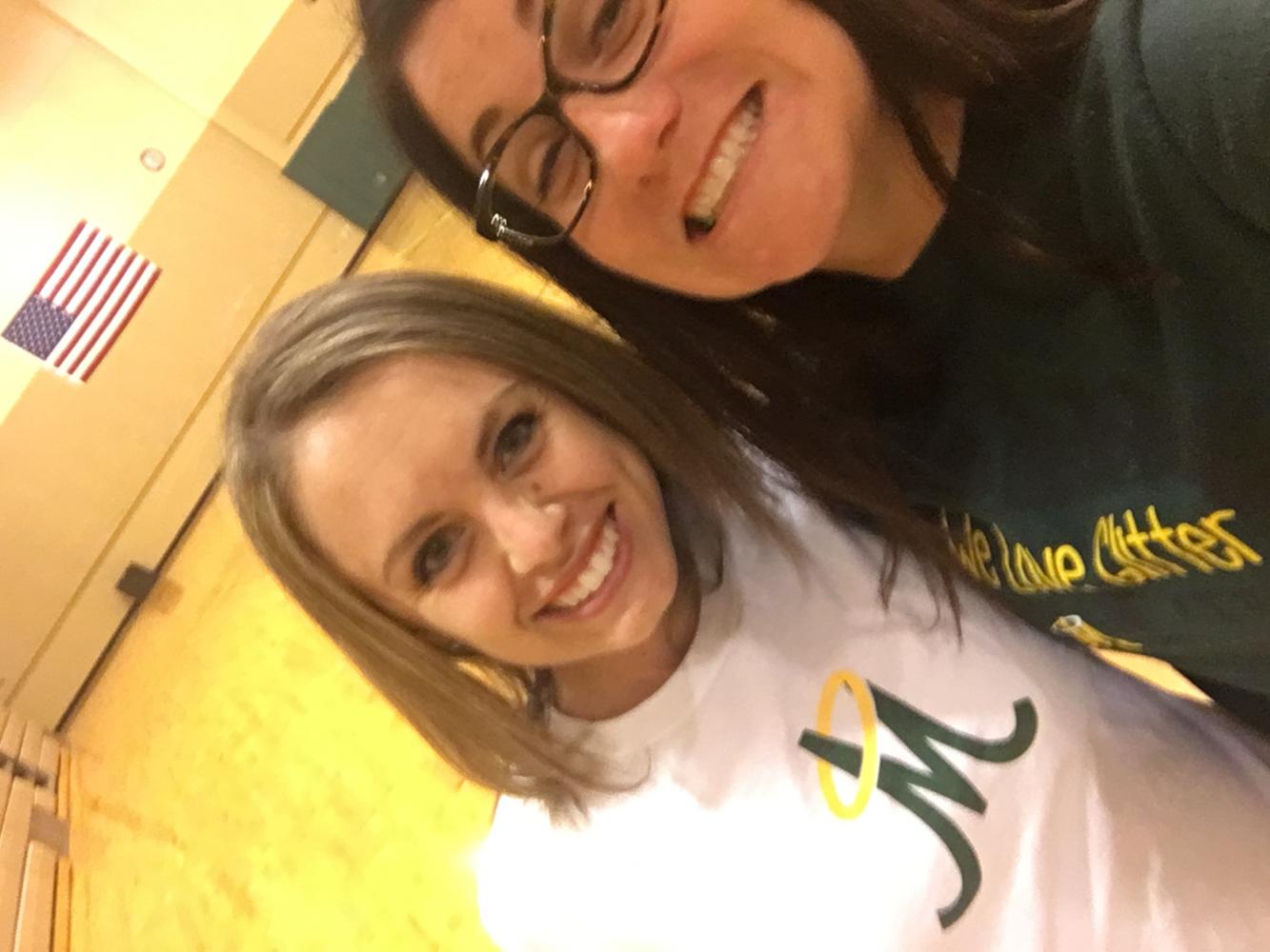 The Jessica take a quick selfie before an afternoon practice! Pictured on the left is Jessica Bradshaw and to the right is Jessica Zeigler. (Photo courtesy of Jessica Zeigler)