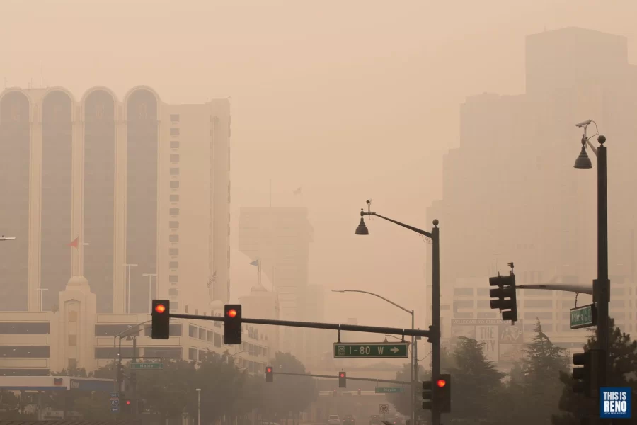 Smoke Rolls Into Reno, Bringing Unhealthy Air Quality With It