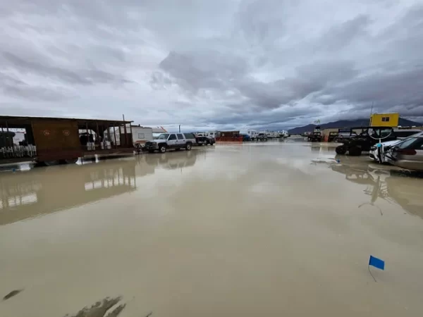 Burning Man Delayed Due to Muddy Conditions